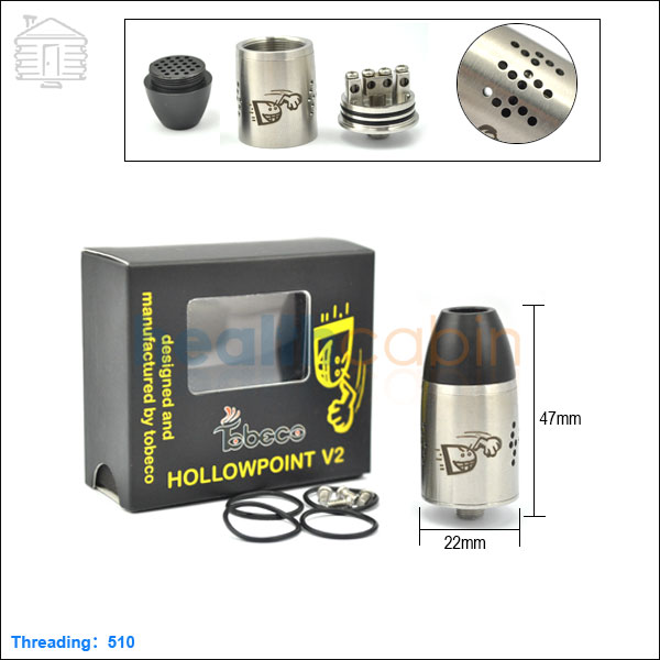 Tobeco Original Hollowpoint V2 Stainless Steel RDA Atomizer